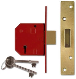 Union 2134 - 5 Lever Deadlock (67mm, Polished Brass)
