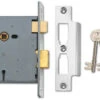 Union 2277 - 3 Lever Sashlock (77mm, Satin Chrome) -Home Security Anti-Theft Supplies Store 86511