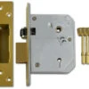 Union C-Series 3K74E - BS 5 Lever Sashlock (80mm, Polished Brass)