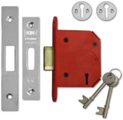 Union J2103 StrongBOLT - 3 Lever Deadlock (81mm, Stainless Steel)