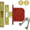 Union J2105 StrongBOLT - 5 Lever Deadlock (81mm, Polished Brass)