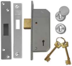Union C-Series 3G220 - 5 Lever Deadlock (54mm, Satin Chrome)