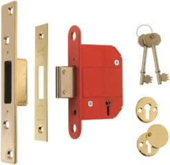 ERA 261 Fortress - BS 5 Lever Deadlock (67mm, Polished Brass)
