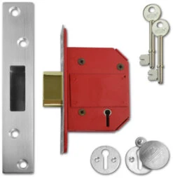 Union J2100 StrongBOLT - BS 5 Lever Deadlock (68mm, Stainless Steel)