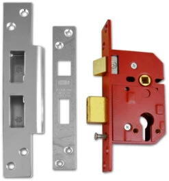 Union L2244E - Euro Cylinder Sashlock Case (67mm, Satin Chrome)