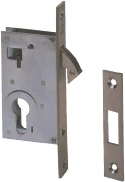 CISA 45110 - Euro Cylinder Hookbolt Sliding Door Case (50mm, Nickel Plated)