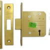 Asec 5 Lever Deadlock (64mm, Polished Brass) -Home Security Anti-Theft Supplies Store 87953
