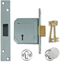 Union C-Series 3G114 - 5 Lever Deadlock (80mm, Satin Chrome)