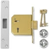 Union C-Series 3G115 - 5 Lever Deadlock (80mm, Satin Chrome) -Home Security Anti-Theft Supplies Store 87995
