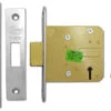 Asec BS 5 Lever Deadlock (76mm, Stainless Steel) -Home Security Anti-Theft Supplies Store 88057