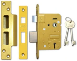 Asec 5 Lever Sashlock (76mm, Polished Brass)