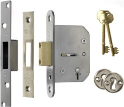ERA 301 Viscount - 5 Lever Deadlock (77mm, Satin Chrome)