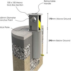 Autolok KTGA Telescopic Ground Anchor -Home Security Anti-Theft Supplies Store 89921