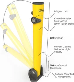 Autolok KYP1 Folding Parking Post -Home Security Anti-Theft Supplies Store 90005