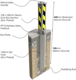 Autolok KTARP Telescopic Anti-Ram Raid -Home Security Anti-Theft Supplies Store 90105